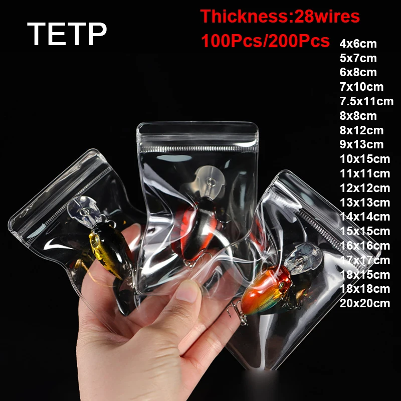 TETP Transparent PVC Lure Bait Sealed Bags Bionic Bait Plastic Zipper Bag Fish Hook Seal Zipper Packaging Storage Wholesale
TETP Transparent PVC Lure Bait Sealed Bags Bionic Bait Plastic Zipper Bag Fish Hook Seal Zipper Packaging Storage Wholesale
