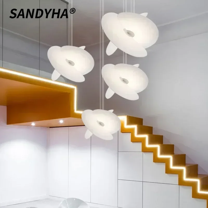 SANDYHA Modern Nordic LED Chandelier Creative Art Silk Fabric Lamp for Living Room Dining Table Bedroom Home Decoration Lighting
SANDYHA Modern Nordic LED Chandelier Creative Art Silk Fabric Lamp for Living Room Dining Table Bedroom Home Decoration Lighting