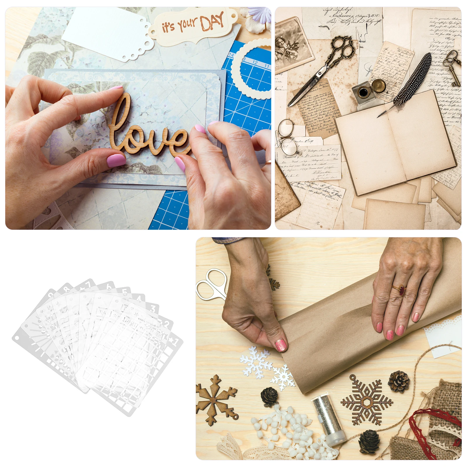 Scrapbooking Painting Template Templates for Crafts Geometric Plastic Journal Stencils
Scrapbooking Painting Template Templates for Crafts Geometric Plastic Journal Stencils