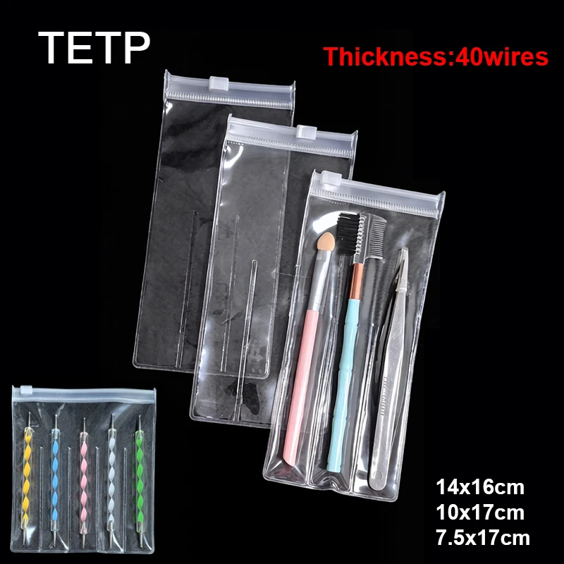 TETP 50Pcs EVA Transparent Zipper Bag for Beauty Tool Divided Packaging Makeup Brush and Eyebrow Brush Divider Dustproof Storage
TETP 50Pcs EVA Transparent Zipper Bag for Beauty Tool Divided Packaging Makeup Brush and Eyebrow Brush Divider Dustproof Storage