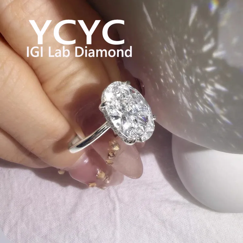 Oval Cut 14K Gold Lab Grown Diamond Ring Diamond CVD HPHT DEF VS-VVS Wedding &Engagement Ring
Oval Cut 14K Gold Lab Grown Diamond Ring Diamond CVD HPHT DEF VS-VVS Wedding &Engagement Ring 