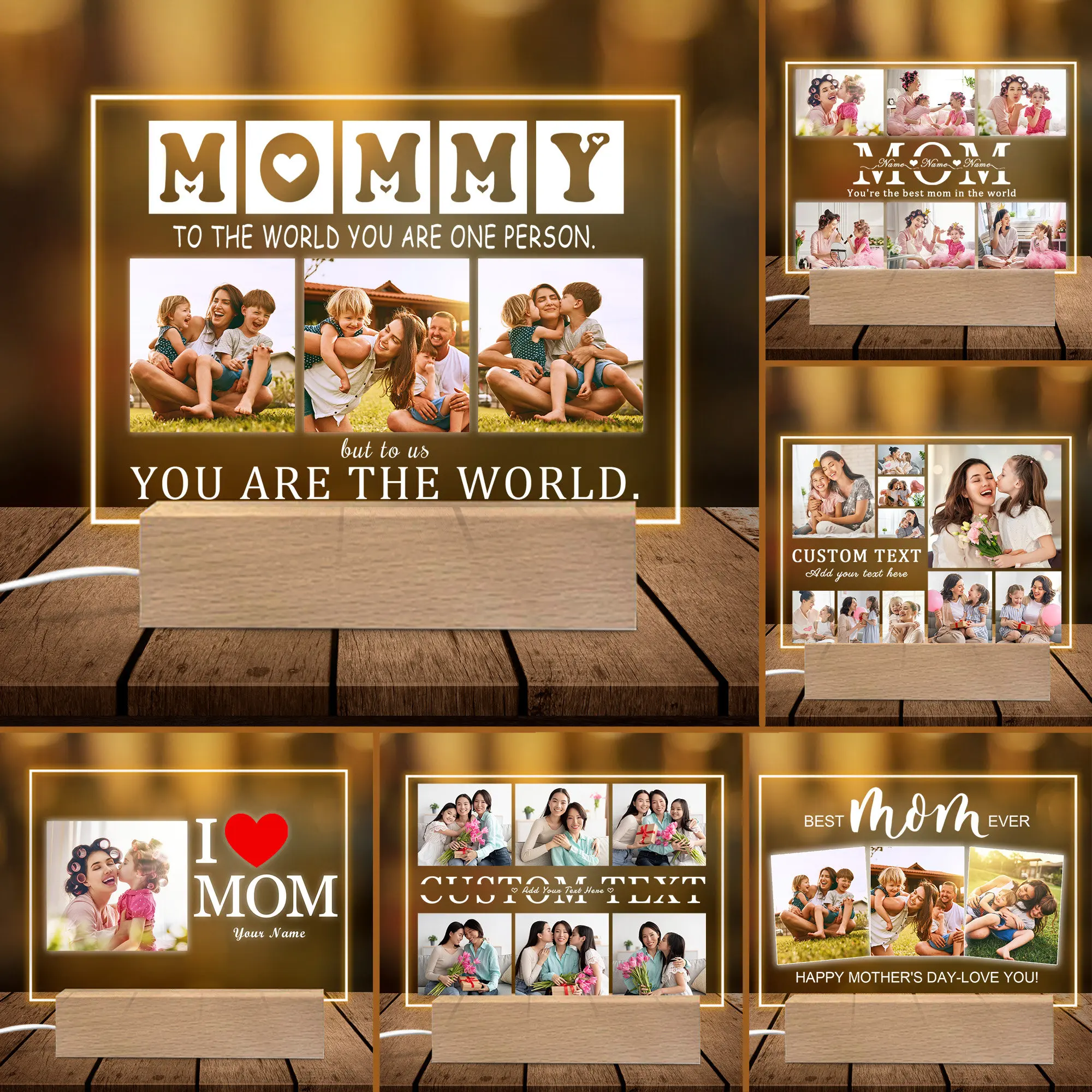 Personalized Mother's Day gift Custom Acrylic Plaque LED Night Light with photo Frame Couple Anniversary Gift Table Decor Sign
Personalized Mother's Day gift Custom Acrylic Plaque LED Night Light with photo Frame Couple Anniversary Gift Table Decor Sign