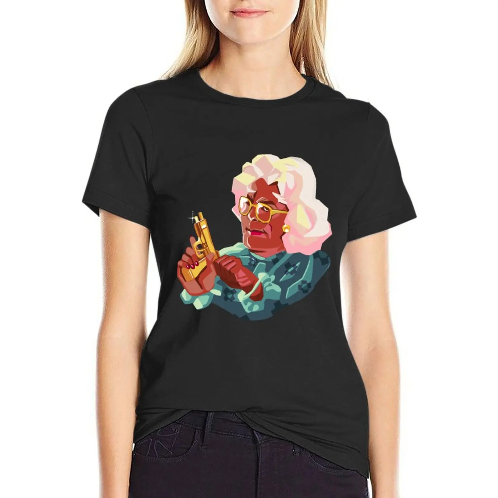 Madea with a gun T-Shirt blacks anime clothes t shirts for Women loose fit
Madea with a gun T-Shirt blacks anime clothes t shirts for Women loose fit