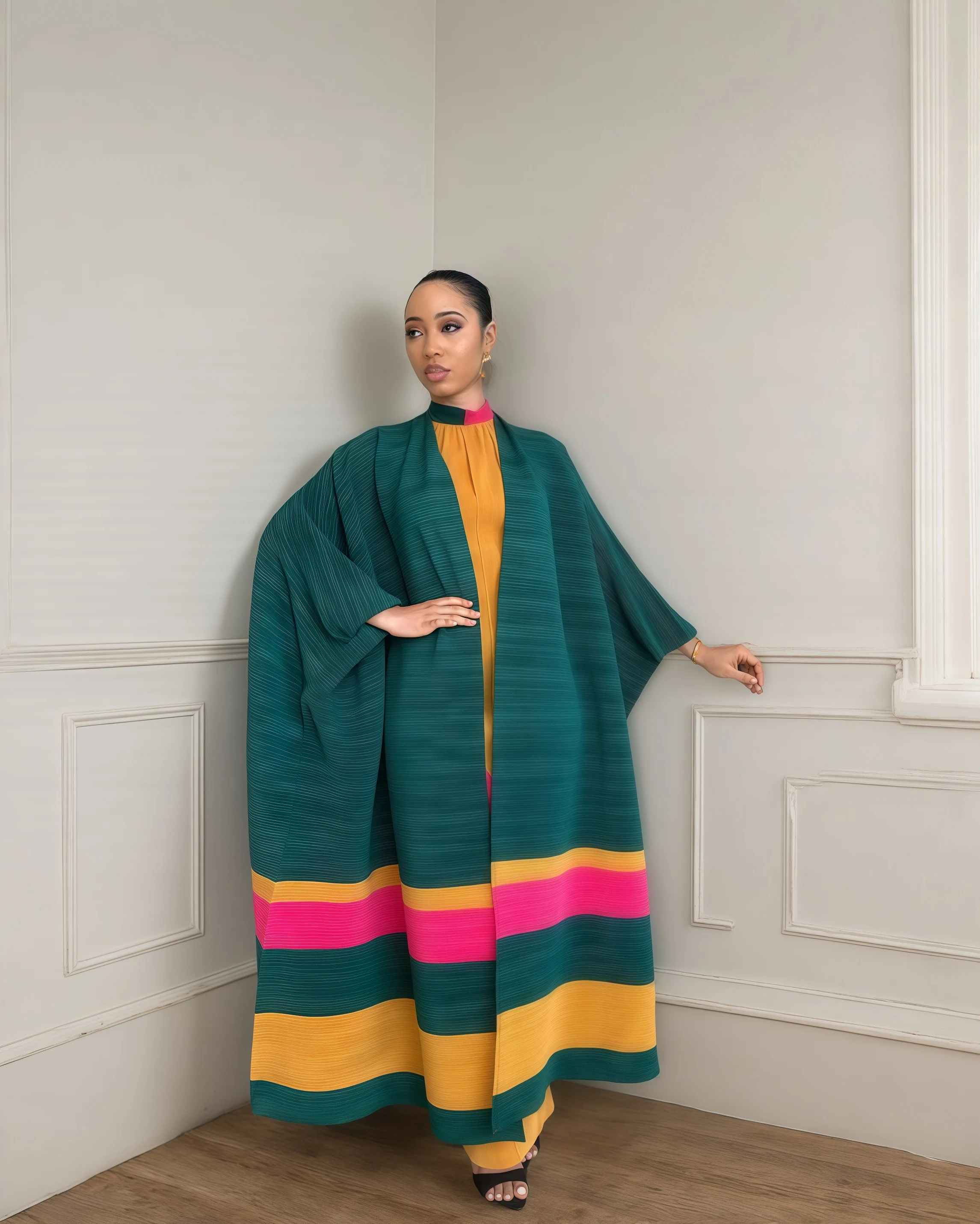 YUDX Miyake Splicing Colors Two Piece Dress Sets Women 2025 New Year Designer Abaya Fashion Elegant Loose Plus Size Bat Suits
YUDX Miyake Splicing Colors Two Piece Dress Sets Women 2025 New Year Designer Abaya Fashion Elegant Loose Plus Size Bat Suits