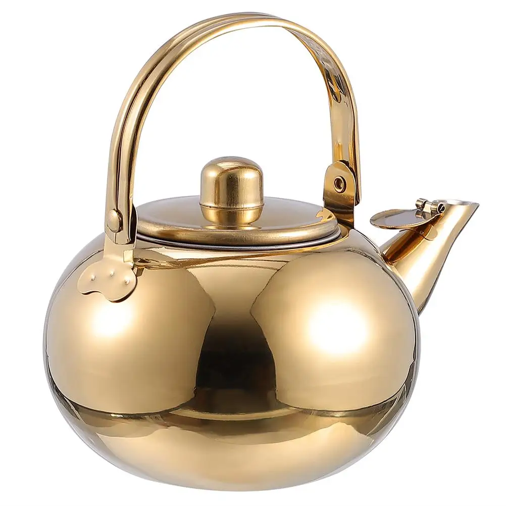 Stainless Steel Teapot 20cm Golden 2.5L Travel Tea Kettle with Strainer Heat Cold Resistance Portable Kitchen Bar Use
Stainless Steel Teapot 20cm Golden 2.5L Travel Tea Kettle with Strainer Heat Cold Resistance Portable Kitchen Bar Use