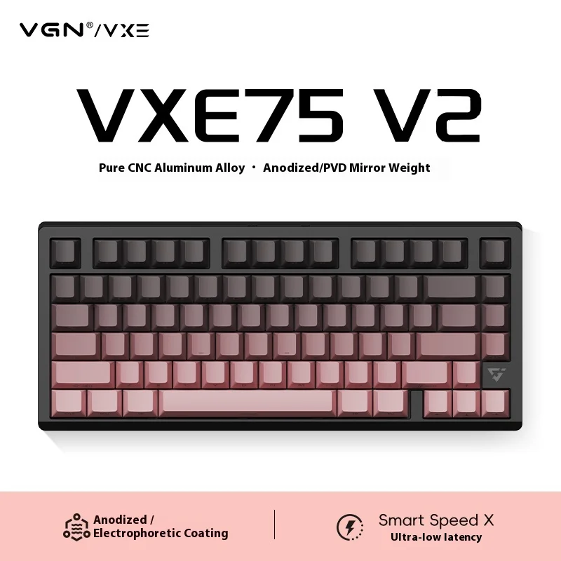 Vgn Vxe75 V2 Customizable Mechanical Keyboard Pure Cnc Aluminum Wireless Hot Swap Gasket Structure Computer Office Equipment
Vgn Vxe75 V2 Customizable Mechanical Keyboard Pure Cnc Aluminum Wireless Hot Swap Gasket Structure Computer Office Equipment