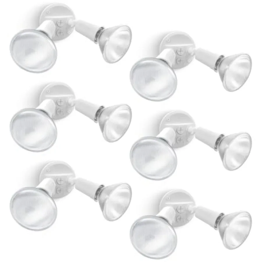 6 Pack Adjustable Twin Par Holder Outdoor Flood Lights Switch Controlled Security Lights Waterproof Exterior Max 300 Watt Par38
6 Pack Adjustable Twin Par Holder Outdoor Flood Lights Switch Controlled Security Lights Waterproof Exterior Max 300 Watt Par38