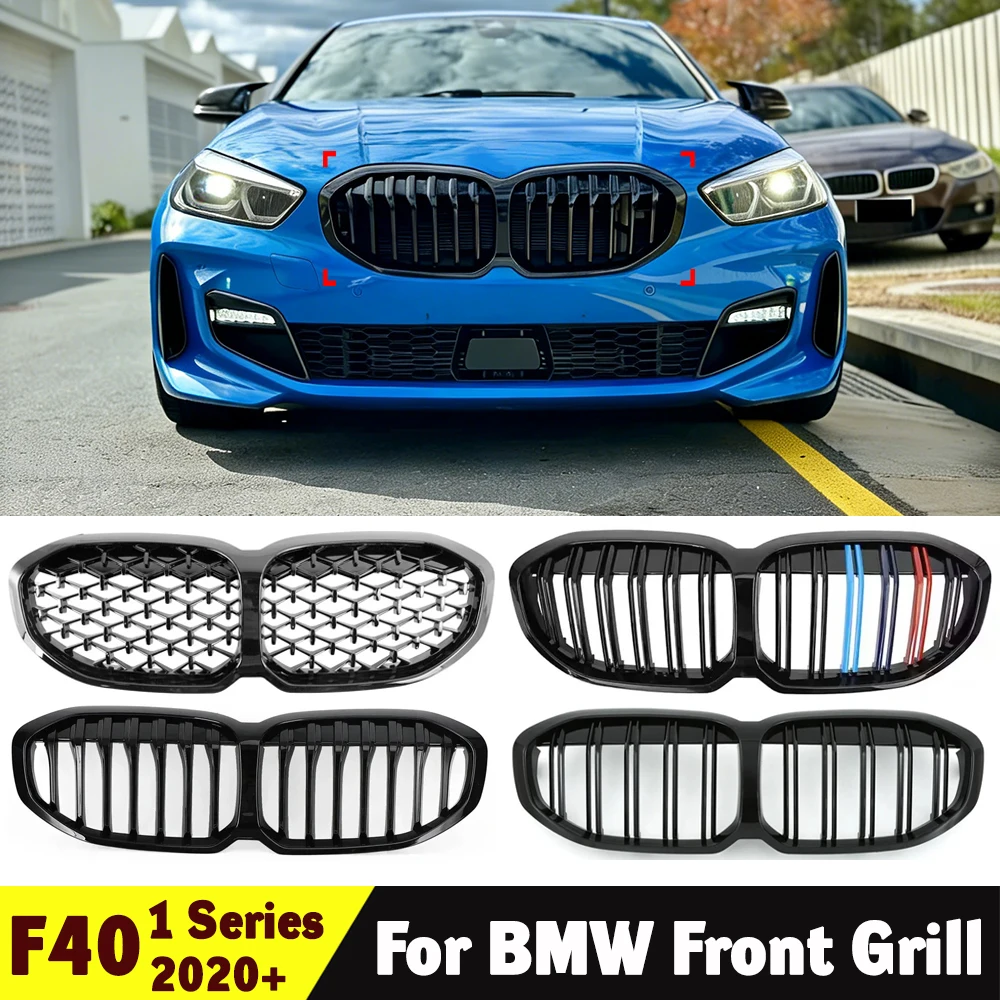 For BMW 1 Series F40 2020-2024 Gloss Black Front Grille, M Performance Style Mesh Grille Replacement for 118i 120i M135i
For BMW 1 Series F40 2020-2024 Gloss Black Front Grille, M Performance Style Mesh Grille Replacement for 118i 120i M135i