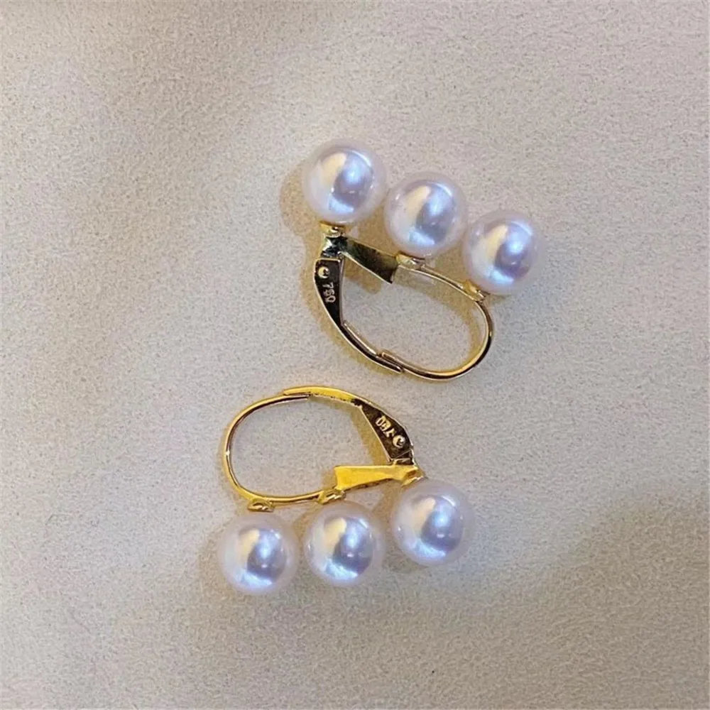 DIY Pearl Accessories G18K Gold Jewelry Pearl Stud Earrings Empty Tray Wheat Ear Thread Female Fit 5-6mm Beads G281
DIY Pearl Accessories G18K Gold Jewelry Pearl Stud Earrings Empty Tray Wheat Ear Thread Female Fit 5-6mm Beads G281