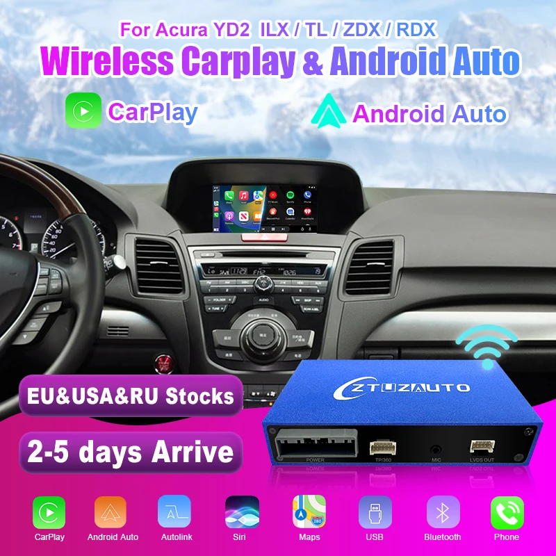 2024 Wireless CarPlay For Acura RDX TLX-L ILX RLX TLX 2013-2019 With Mirror Link AirPlay Android Auto Functions Radio Player
2024 Wireless CarPlay For Acura RDX TLX-L ILX RLX TLX 2013-2019 With Mirror Link AirPlay Android Auto Functions Radio Player