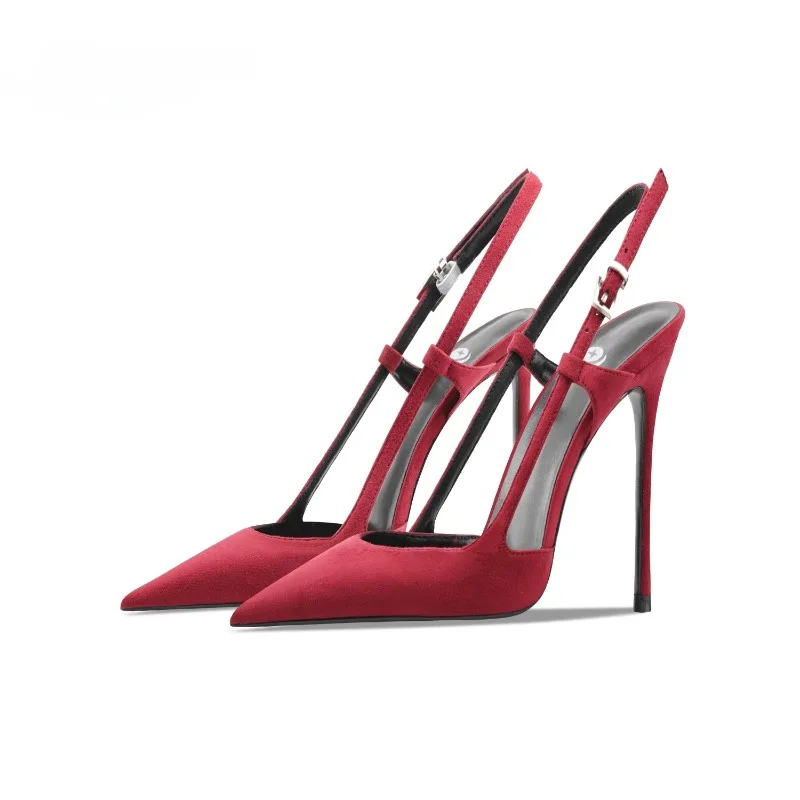 Burgundy Suede High Heel Sandals 2025 Summer Women Pointed Toe Slender Heel Comfortable Party Shoes
Burgundy Suede High Heel Sandals 2025 Summer Women Pointed Toe Slender Heel Comfortable Party Shoes
