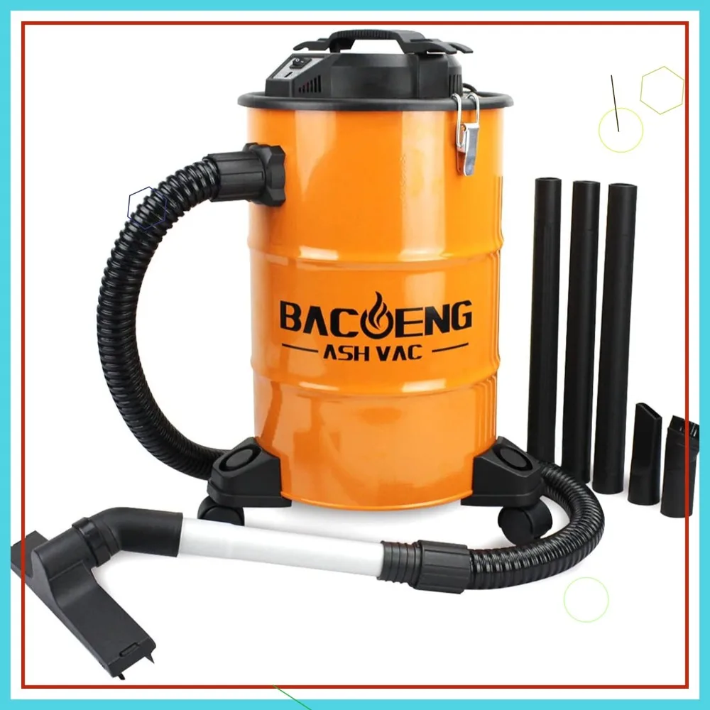 5.3-Gallon Ash Vacuum with Double Stage Filtration, 10 Amp, 1200W Suction, 5FT Metal Hose & 360° Wheel
5.3-Gallon Ash Vacuum with Double Stage Filtration, 10 Amp, 1200W Suction, 5FT Metal Hose & 360° Wheel
