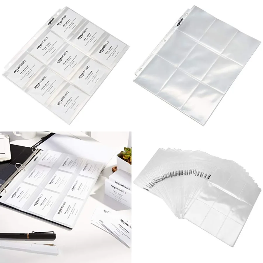 9-Sleeve Trading Card Protectors for 3 Ring Binder, Clear
9-Sleeve Trading Card Protectors for 3 Ring Binder, Clear