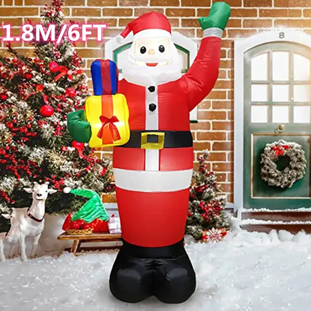 Рождественский надувной Санта-Клаус, празднование Счастливого Рождества, сияющий и сияющий на улице, теплая атмосфера, украшение для дома, 1,8 м
Рождественский надувной Санта-Клаус, празднование Счастливого Рождества, сияющий и сияющий на улице, теплая атмосфера, украшение для дома, 1,8 м