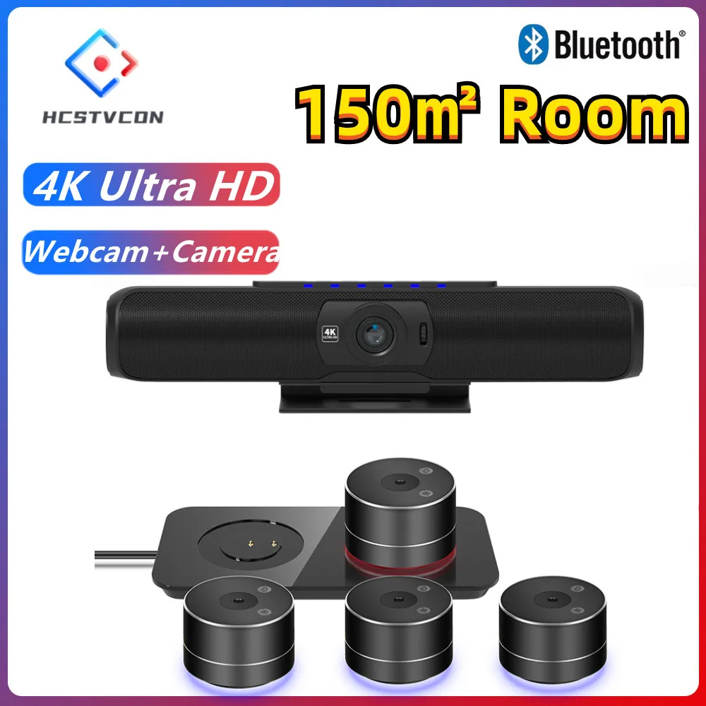 4K Ultra HD Webcam All in one Camera with 4pcs Wireless Microphone Speaker for Video Conference Studio Youtube Live Streaming
4K Ultra HD Webcam All in one Camera with 4pcs Wireless Microphone Speaker for Video Conference Studio Youtube Live Streaming