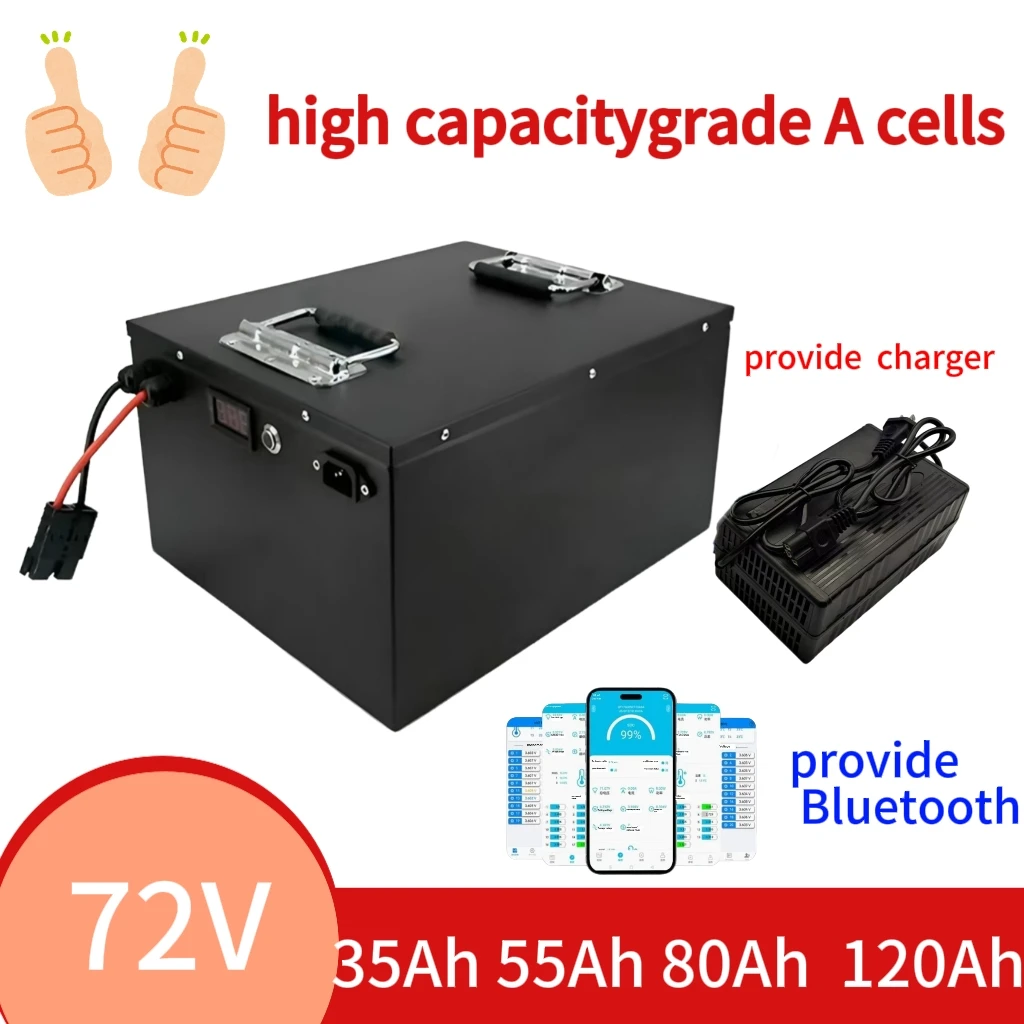 72V 35AH 55AH 80AH 120AH Lifepo4 ion battery energy storage BMS 2000W-7000W motorcycle electric car electric forklift
72V 35AH 55AH 80AH 120AH Lifepo4 ion battery energy storage BMS 2000W-7000W motorcycle electric car electric forklift