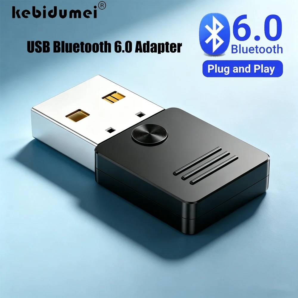 KEBIUDMEI USB Bluetooth 6.0 Adapter for Laptop PC Long Range 20M Wireless USB Dongle for Windows 11/10/8.1 Bluetooth Receiver
KEBIUDMEI USB Bluetooth 6.0 Adapter for Laptop PC Long Range 20M Wireless USB Dongle for Windows 11/10/8.1 Bluetooth Receiver