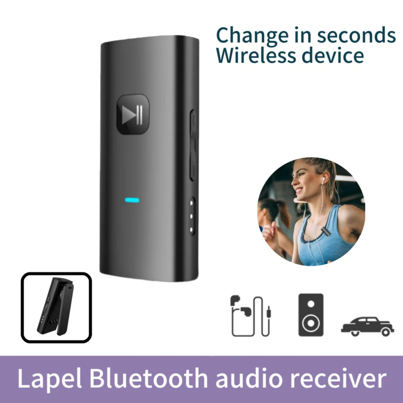 Bluetooth 5.0 wireless audio receiver + 3.5mm AUX with microphone for calls/music /TF card stereo adapter
Bluetooth 5.0 wireless audio receiver + 3.5mm AUX with microphone for calls/music /TF card stereo adapter