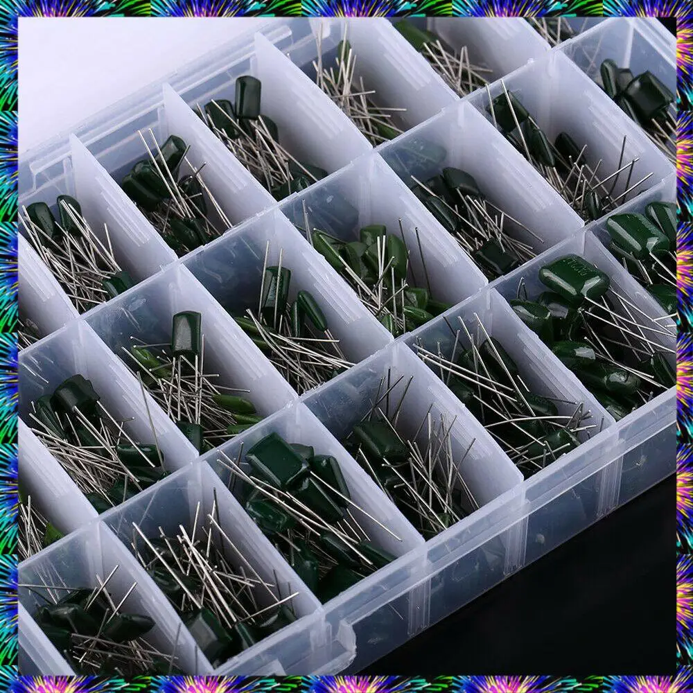ZIZI 660Pcs 24 Values 100V 2A221-2A474 Polyester Film Capacitor Assortment Pack Kit
ZIZI 660Pcs 24 Values 100V 2A221-2A474 Polyester Film Capacitor Assortment Pack Kit