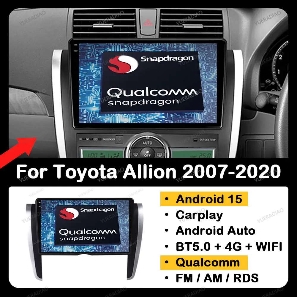 Android 15 Car Radio For Toyota Allion T260 2007 - 2020 Qualcomm QLED Head Unit 4G WIFI Multimedia Stereo Video Player 2DIN BT
Android 15 Car Radio For Toyota Allion T260 2007 - 2020 Qualcomm QLED Head Unit 4G WIFI Multimedia Stereo Video Player 2DIN BT