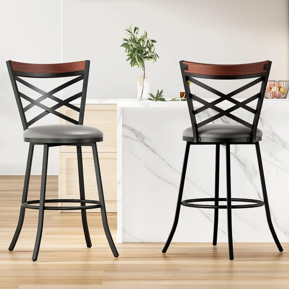Swivel Bar Stools Set of 2,Mid Century Modern Counter Height Bar Stools,Counter Stools for Kitchen Counter Height Chairs with Ba
Swivel Bar Stools Set of 2,Mid Century Modern Counter Height Bar Stools,Counter Stools for Kitchen Counter Height Chairs with Ba