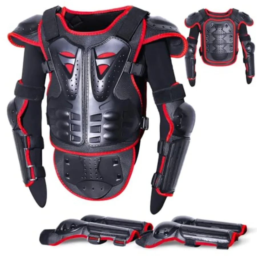 Full Body Motorcycle Armor Suit - Upgraded Youth Dirt Bike Gear Chest Back Spine Protective Set with Knee and Elbow Pads for Mo
Full Body Motorcycle Armor Suit - Upgraded Youth Dirt Bike Gear Chest Back Spine Protective Set with Knee and Elbow Pads for Mo