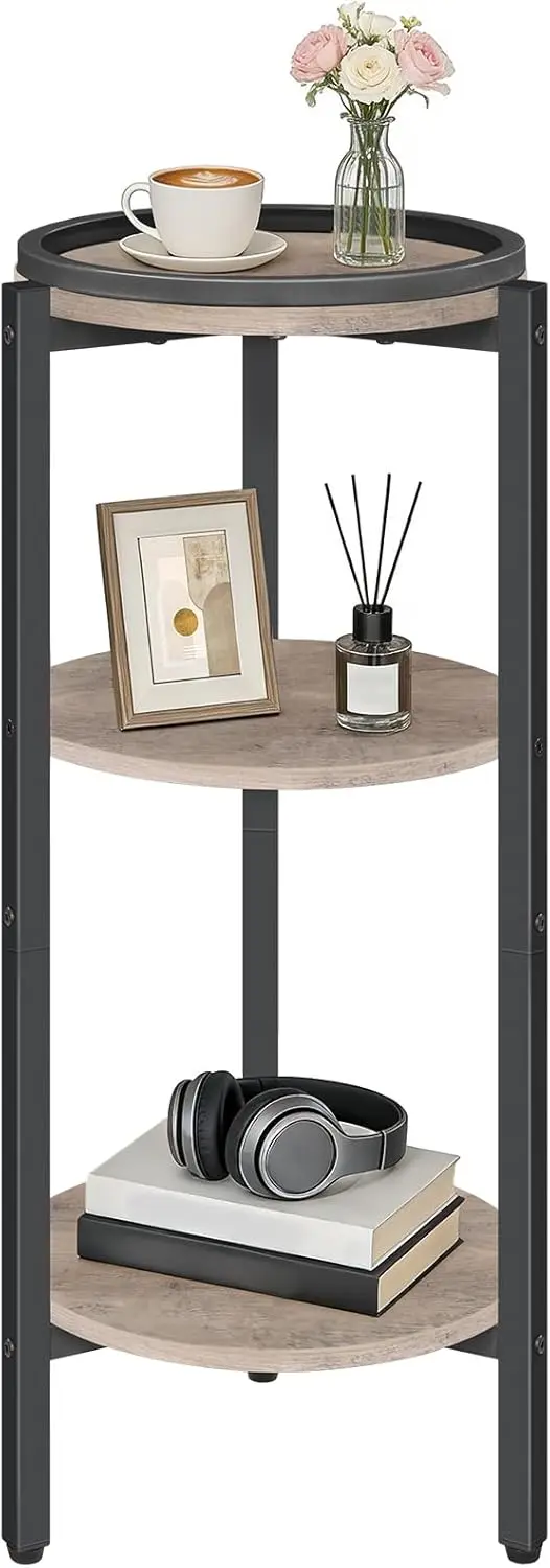 Small Round Side Table, 3-Tier Tall Coffee Drink Table for Sofa Couch, 28.7" H Slim Nightstand, Circle Accent End Table for L
Small Round Side Table, 3-Tier Tall Coffee Drink Table for Sofa Couch, 28.7" H Slim Nightstand, Circle Accent End Table for L