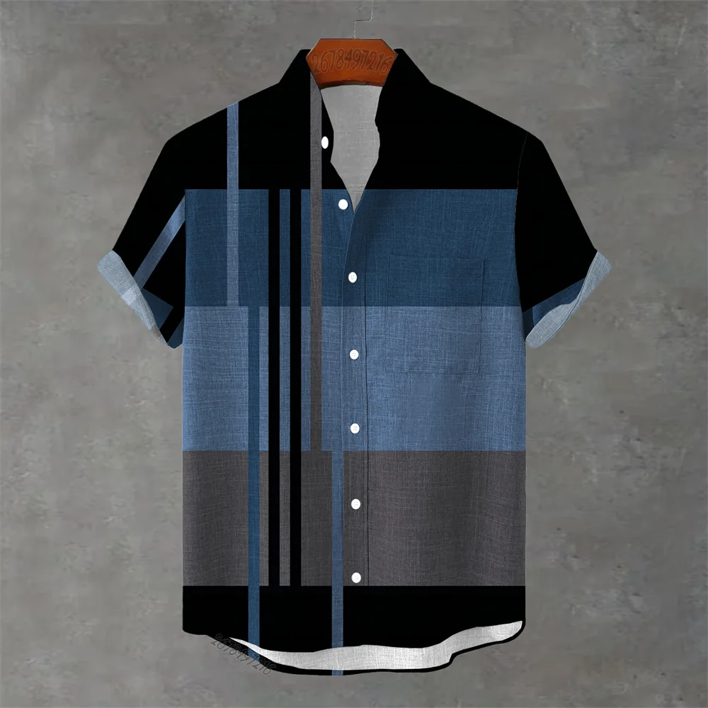 2026 Summer Men's Striped Color Block Short-Sleeve Shirt, Printed, Casual Vacation, Retro Style, Men's Stand Collar Top
2026 Summer Men's Striped Color Block Short-Sleeve Shirt, Printed, Casual Vacation, Retro Style, Men's Stand Collar Top
