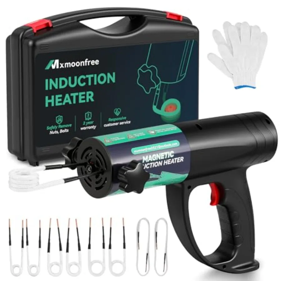 Induction heater for bolt removal in industrial maintenance aluminum alloy body black color 1500W high-power heating with 8 int
Induction heater for bolt removal in industrial maintenance aluminum alloy body black color 1500W high-power heating with 8 int