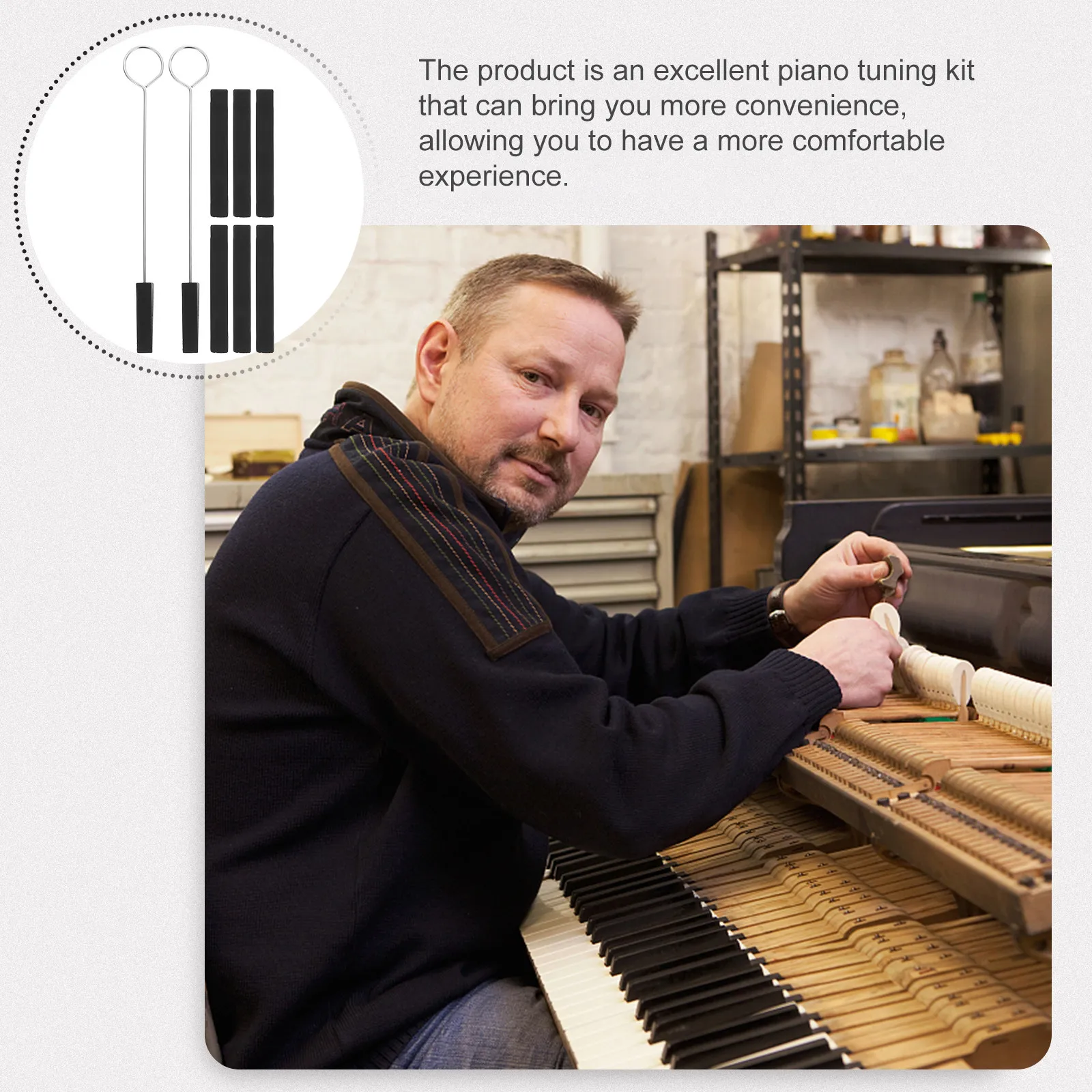 1Set Piano Tuning Tool Kit Professional Piano Tuning Set Rubber Metal Mute Forks Damper Strips Easy Operation Kit
1Set Piano Tuning Tool Kit Professional Piano Tuning Set Rubber Metal Mute Forks Damper Strips Easy Operation Kit