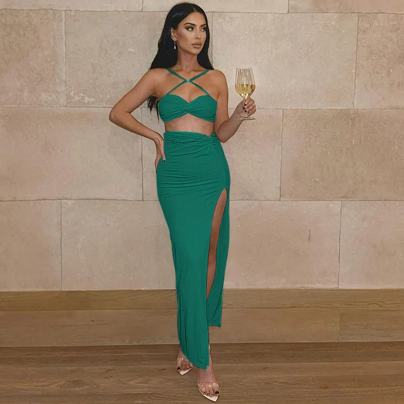 European and American fashion women's dress spring/summer 2022 new fashion suspenders, strapless top, slim cut skirt set17
European and American fashion women's dress spring/summer 2022 new fashion suspenders, strapless top, slim cut skirt set17