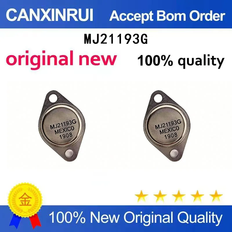 (5 Pieces) Brand new original MJ21193G MJ21194G power transistor 16A 250V iron cap TO-3 chip
(5 Pieces) Brand new original MJ21193G MJ21194G power transistor 16A 250V iron cap TO-3 chip