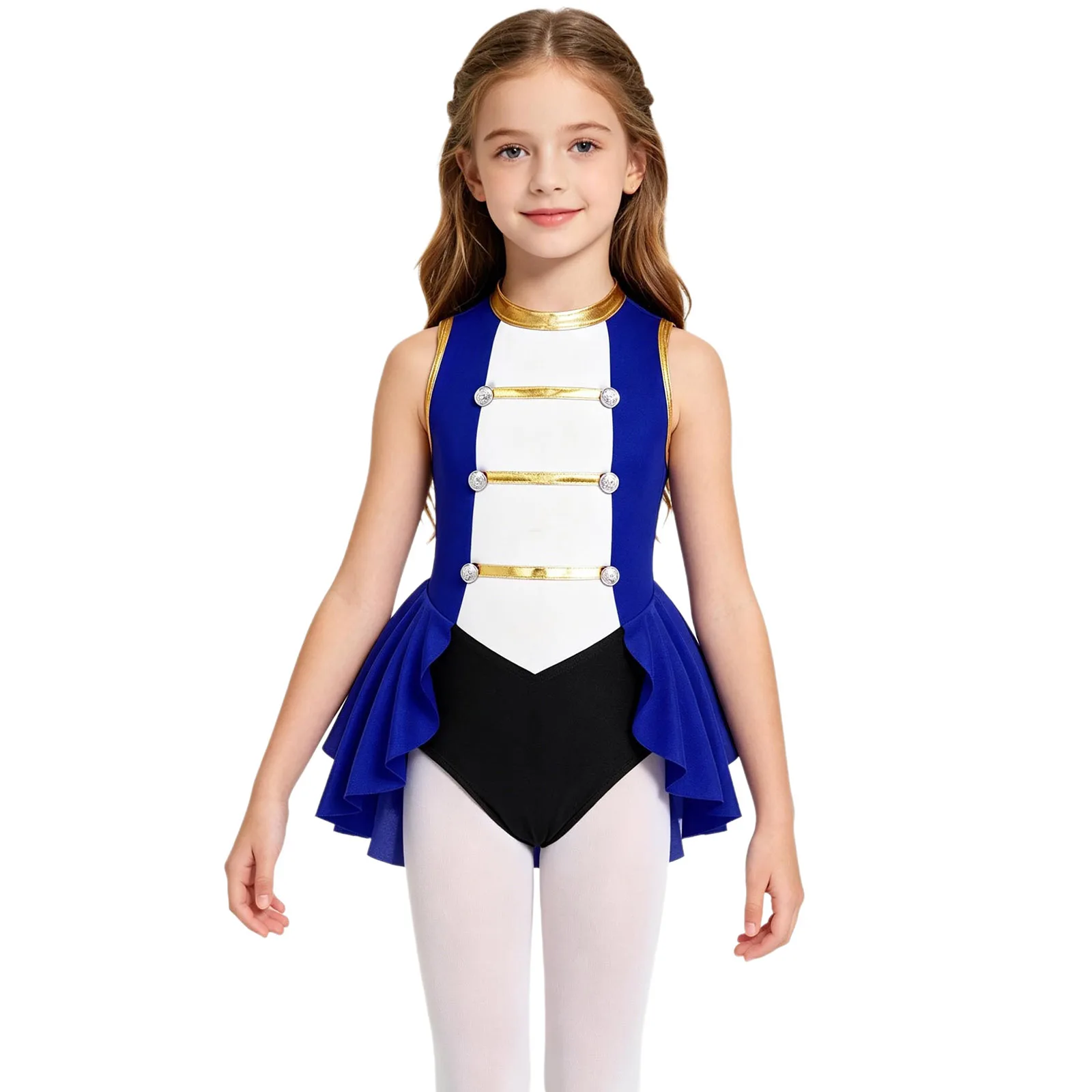 Girls Ringmaster Circus Magician Costume Sleeveless Leotard Dress with Hat Magic Wand Gloves Set Halloween Lion Tamer Cosplay
Girls Ringmaster Circus Magician Costume Sleeveless Leotard Dress with Hat Magic Wand Gloves Set Halloween Lion Tamer Cosplay
