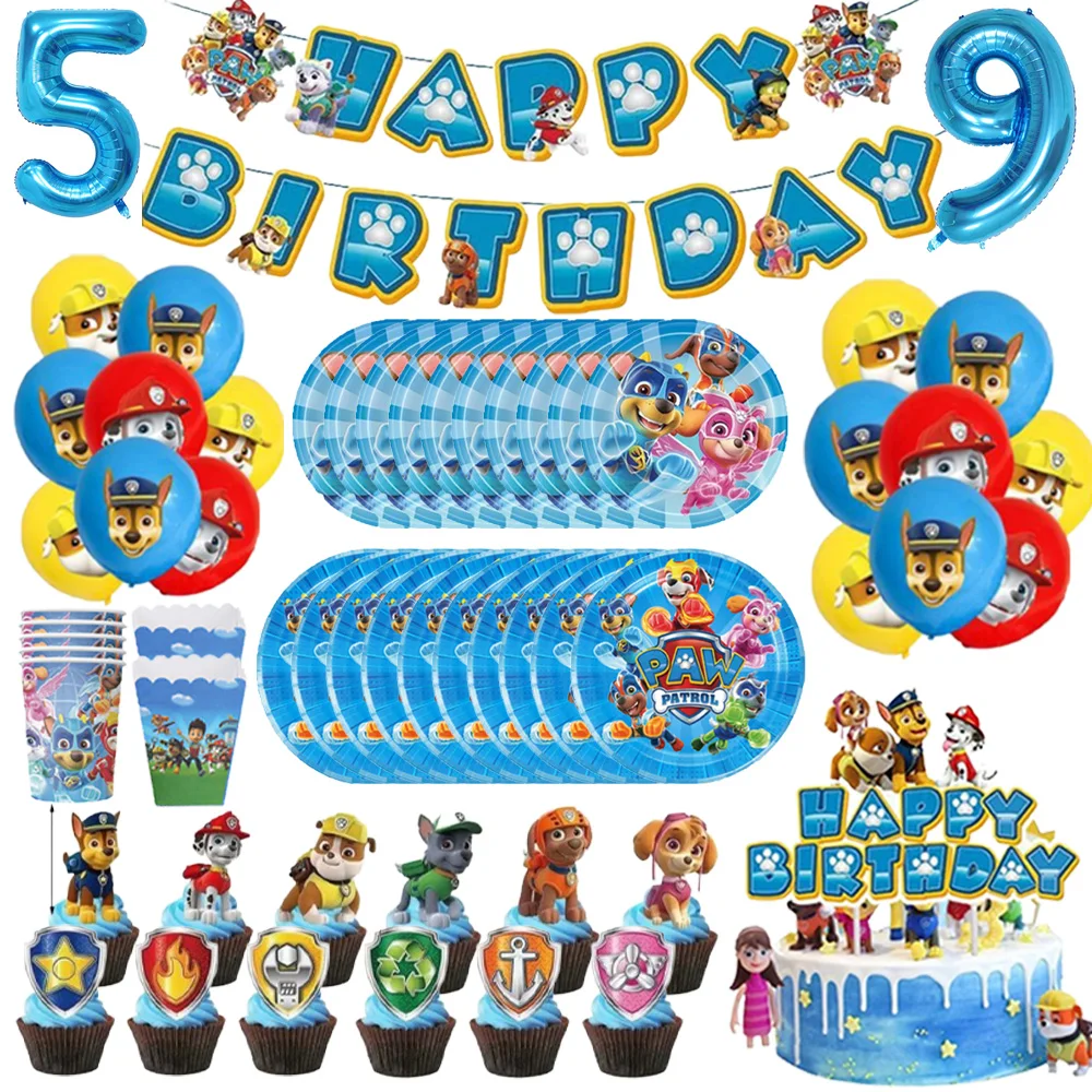 Paw Patrol Birthday Party Decoration Cute Puppy Dog Blue Balloons Cup Plate Tablecloth Baby Shower Background Supplies Kids Gift
Paw Patrol Birthday Party Decoration Cute Puppy Dog Blue Balloons Cup Plate Tablecloth Baby Shower Background Supplies Kids Gift