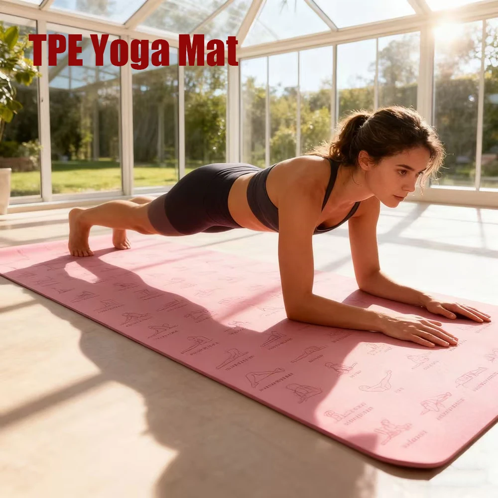 TPE Yoga Mat 6mm Thick Non-Slip Exercise Mat for Pilates,Floor Workouts Eco-Friendly Fitness Mat with Carrying Strap Women Men
TPE Yoga Mat 6mm Thick Non-Slip Exercise Mat for Pilates,Floor Workouts Eco-Friendly Fitness Mat with Carrying Strap Women Men