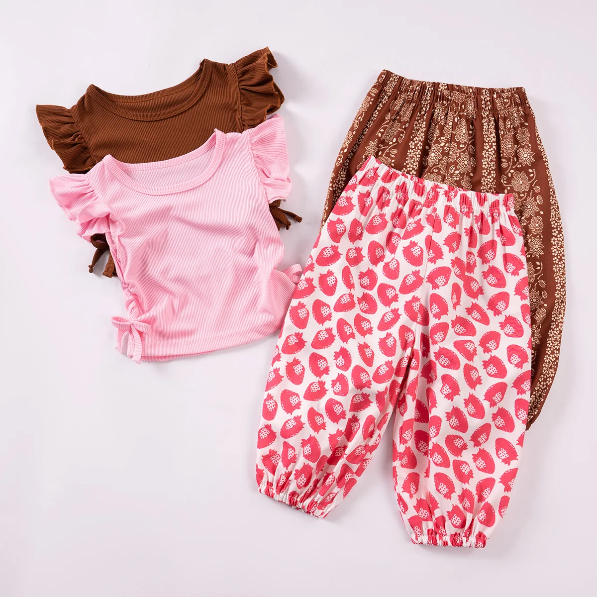 Girls Fly Sleeves Paisley Print Pants Suits Tops + Pants 2pcs Clothes Sets Strawberry Print Cute And Stylish Outfit for Kids
Girls Fly Sleeves Paisley Print Pants Suits Tops + Pants 2pcs Clothes Sets Strawberry Print Cute And Stylish Outfit for Kids