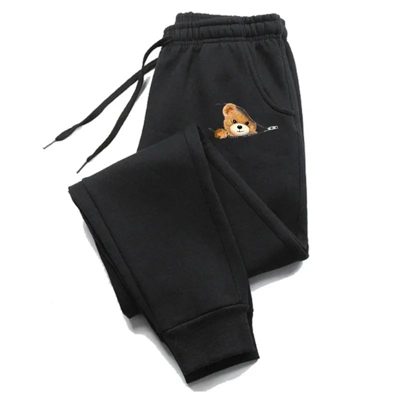Autumn and winter men's fitness jogging pants cartoon pocket teddy bear print design sports pants fashionable casual pants
Autumn and winter men's fitness jogging pants cartoon pocket teddy bear print design sports pants fashionable casual pants