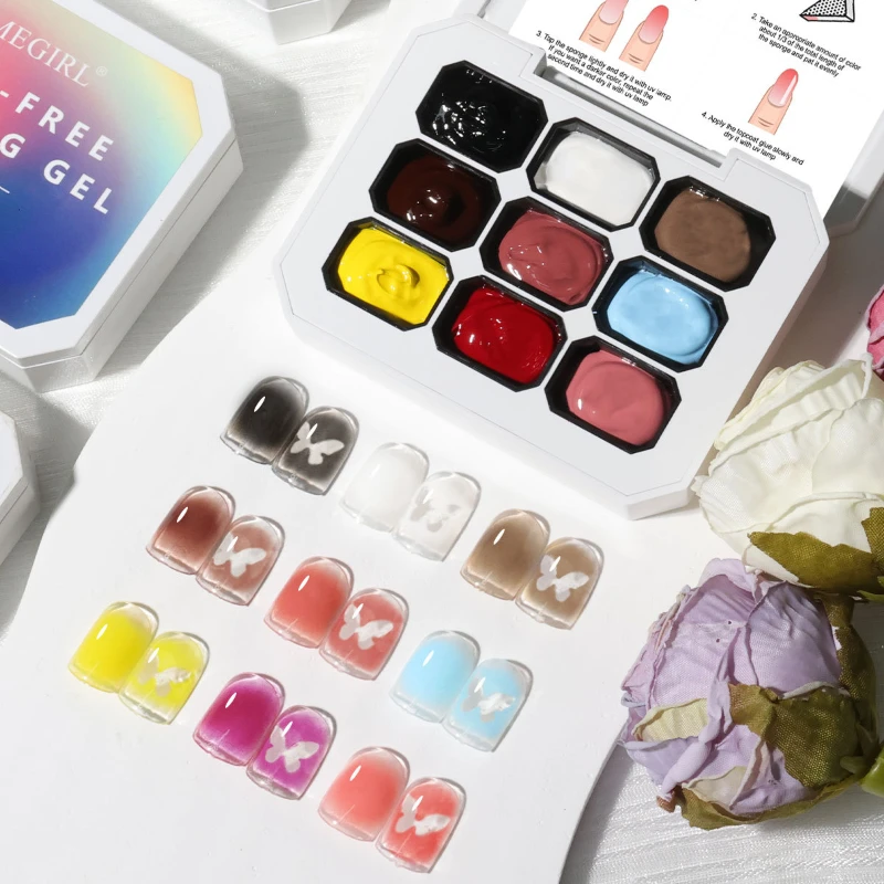 9 Color Gradient Painting Gel Nail Art Gradient Color DIY Design Gel Quick Flower Paint Engraving Gel Nail Pat Gel
9 Color Gradient Painting Gel Nail Art Gradient Color DIY Design Gel Quick Flower Paint Engraving Gel Nail Pat Gel