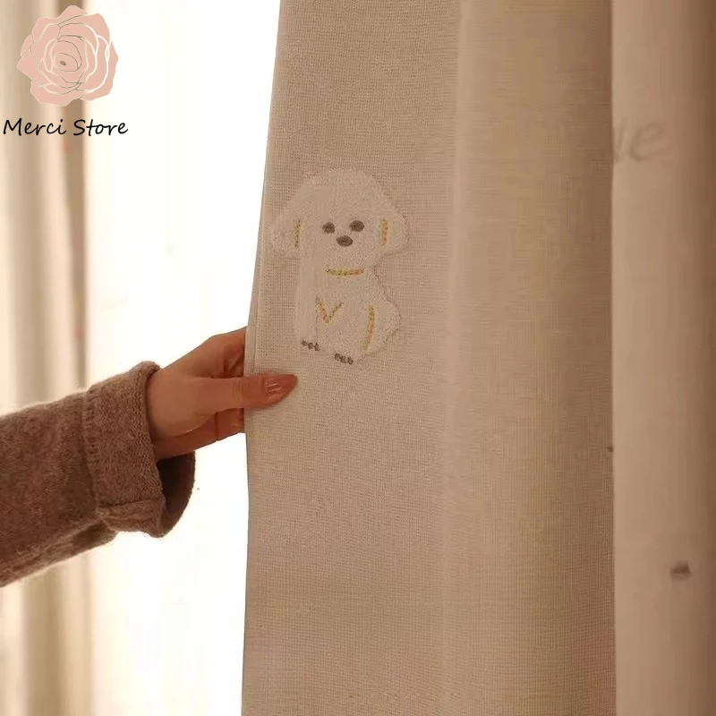 Embroidered Cartoon Dog Cream Color Blackout Curtains for Childrens Room Girl Boy Bedroom Bay Window Window Drapes Chenille
Embroidered Cartoon Dog Cream Color Blackout Curtains for Childrens Room Girl Boy Bedroom Bay Window Window Drapes Chenille