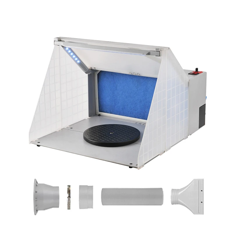 Protable Airbrush Spray Booth Exhaust Fan Paint Spray Extractor Exhaust Filter Model Coloring DIY Art Spray Paint Box Workbench
Protable Airbrush Spray Booth Exhaust Fan Paint Spray Extractor Exhaust Filter Model Coloring DIY Art Spray Paint Box Workbench