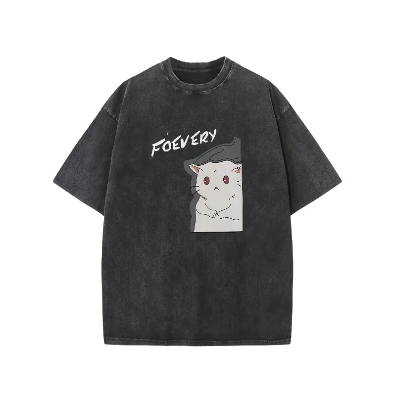 Men’s Oversized Graphic T-Shirt Vintage Washed Cute Cat Print Loose Fit Summer Streetwear Hip Hop Casual Cotton Tee
Men’s Oversized Graphic T-Shirt Vintage Washed Cute Cat Print Loose Fit Summer Streetwear Hip Hop Casual Cotton Tee