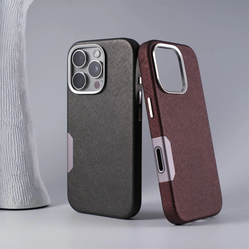 Trendy Silk Texture PU Leather MagSafe Phone Case For iPhone 16 16pro max 15 Pro 14 13 Wireless Charging Alloy Lens Armor Cover
Trendy Silk Texture PU Leather MagSafe Phone Case For iPhone 16 16pro max 15 Pro 14 13 Wireless Charging Alloy Lens Armor Cover