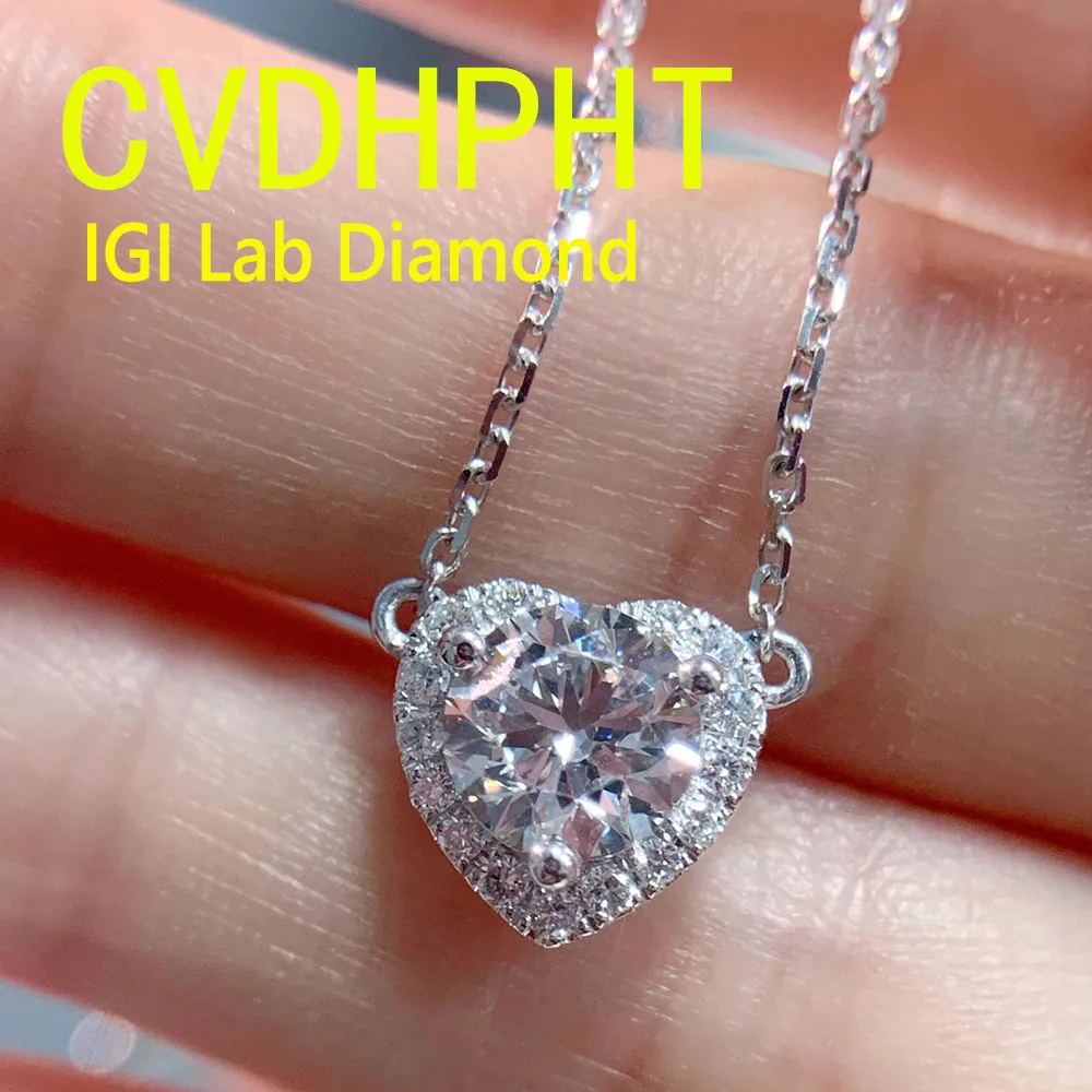 Заводская настройка IGI Lab выращивание бриллиантов в форме сердца твердое Au585 ожерелье из белого золота 14 карат свадебное ожерелье с подвеской
Заводская настройка IGI Lab выращивание бриллиантов в форме сердца твердое Au585 ожерелье из белого золота 14 карат свадебное ожерелье с подвеской