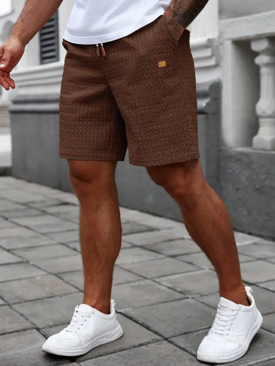 Mens Solid Color Drawstring Waist Pocket Casual Shorts
Mens Solid Color Drawstring Waist Pocket Casual Shorts