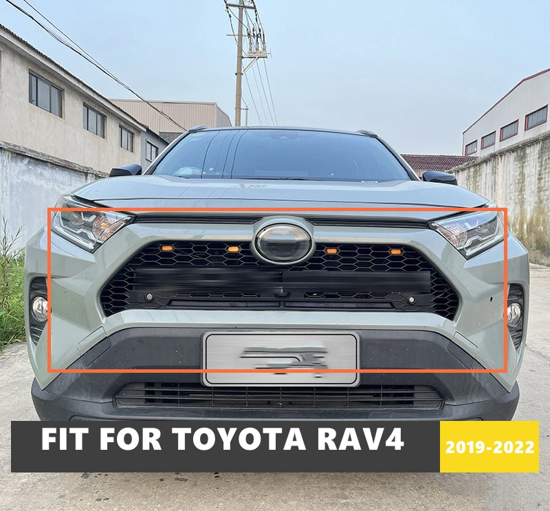 High Quality ABS Black Grill Middle Grill Car Front Grills With LED Lights Light Strip Fit For Toyota RAV4 2019-2022
High Quality ABS Black Grill Middle Grill Car Front Grills With LED Lights Light Strip Fit For Toyota RAV4 2019-2022