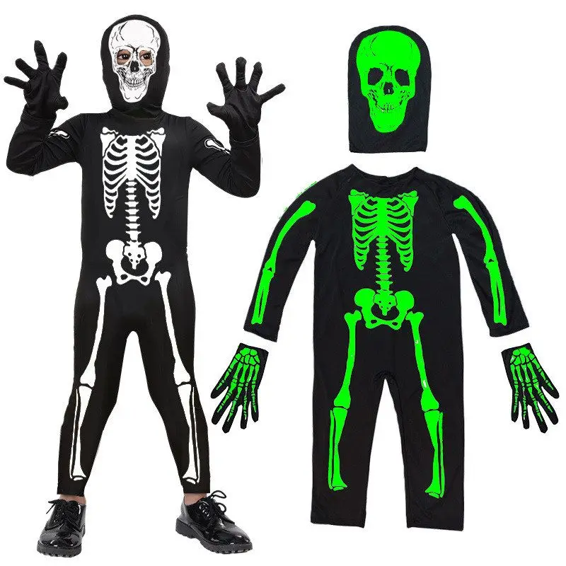 Luminous Skeleton Costume Children's Halloween Party Terror Outfit Glowing Ghost Clothes Cross-Border Ethnic Stage Costume
Luminous Skeleton Costume Children's Halloween Party Terror Outfit Glowing Ghost Clothes Cross-Border Ethnic Stage Costume