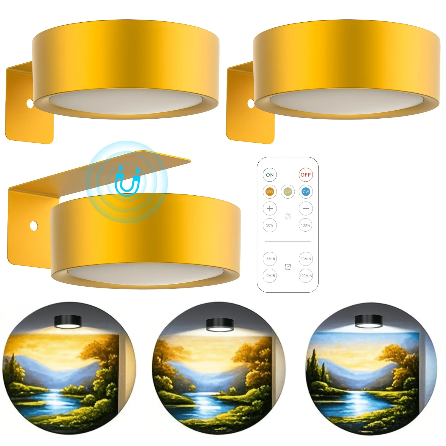 Magnetic LED Wall Light Night Dimmable Magnetic Picture Lights 360° Rotation Touch Remote Control Cabinet Spotlight Night Lamp
Magnetic LED Wall Light Night Dimmable Magnetic Picture Lights 360° Rotation Touch Remote Control Cabinet Spotlight Night Lamp