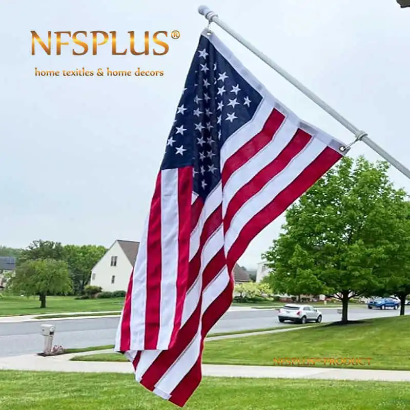 American Flag USA 3x5 Ft Oxford Nylon Embroidered Stars Stitched Stripes Brass Grommets National US Flags Banners United States
American Flag USA 3x5 Ft Oxford Nylon Embroidered Stars Stitched Stripes Brass Grommets National US Flags Banners United States