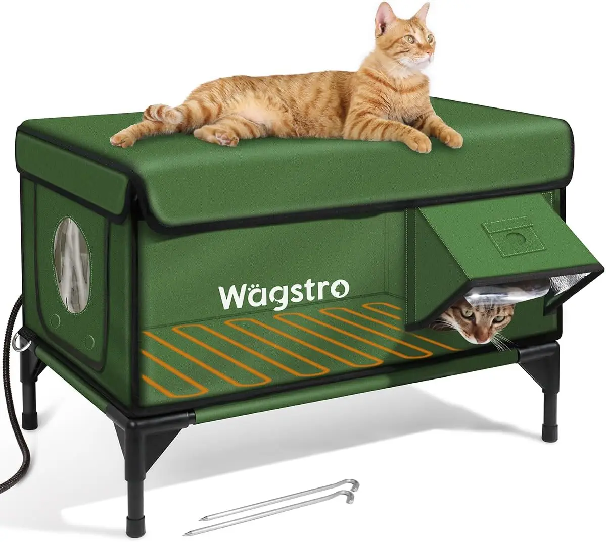 Heated Cat House for Outside, Insulated Weatherproof Heated Outdoor Cat House with Waterproof Eaves & Escape Door, Elevated Outd
Heated Cat House for Outside, Insulated Weatherproof Heated Outdoor Cat House with Waterproof Eaves & Escape Door, Elevated Outd