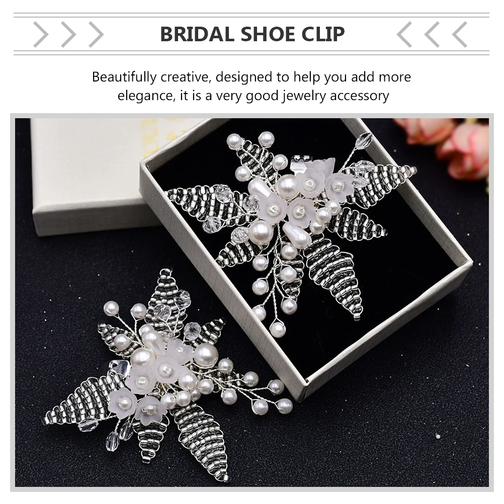 Pearl Crystal Flower Shoe Buckle Rhinestone Clips Wedding Party Favor Decor Accessories 
Pearl Crystal Flower Shoe Buckle Rhinestone Clips Wedding Party Favor Decor Accessories